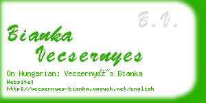 bianka vecsernyes business card